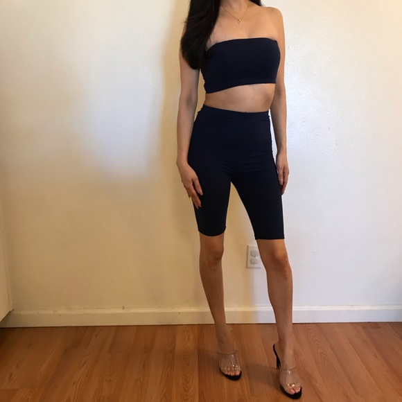 Kim Navy Bike Shorts & Tube Set - Picture 3 of 7